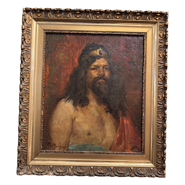 Studioporträt, Öl auf Leinwand, Marius MANGIER