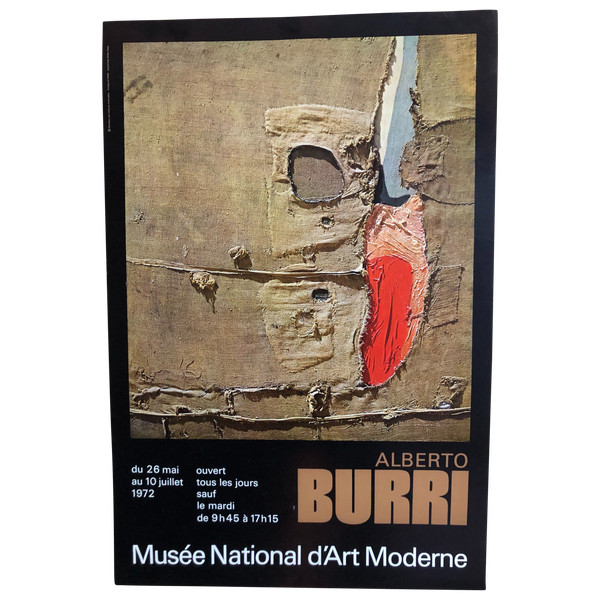Poster Alberto Burri National Museum of Modern Arts Paris 1972