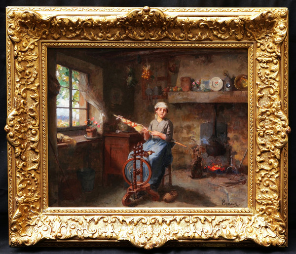 Gustave SURAND, Spinner in an interior