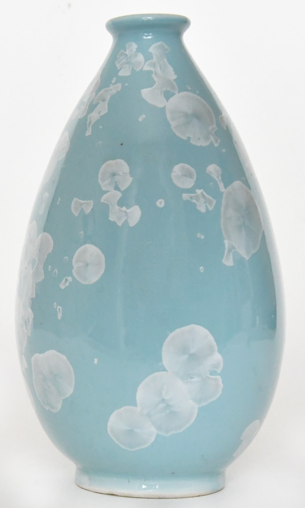 Turquoise blue porcelain vase