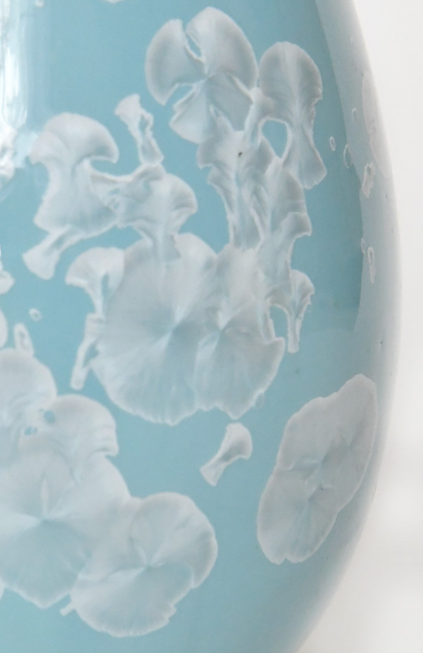 Turquoise blue porcelain vase