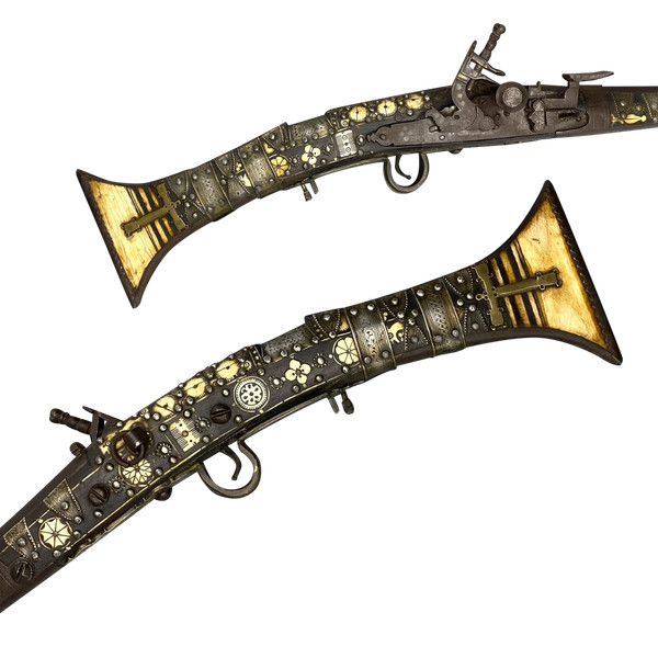 Mukahla flintlock RIFLE - Morocco - XIXth century