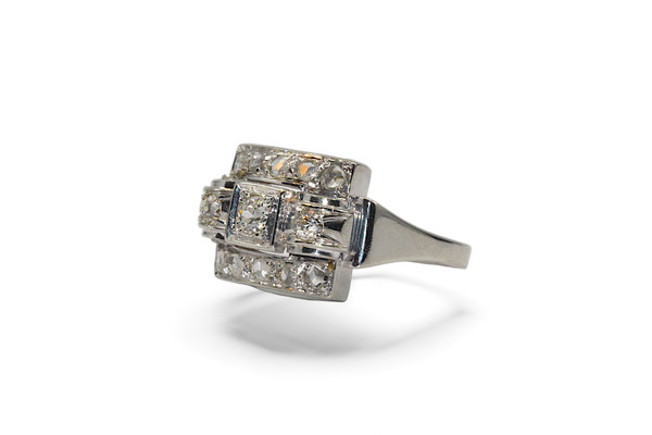 Diamantring Art- Déco