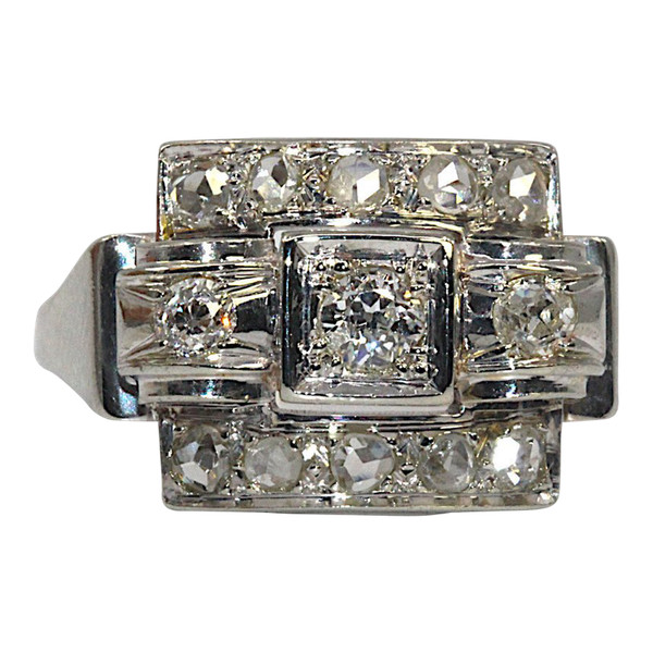 Diamantring Art- Déco