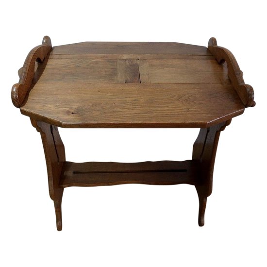 Small system table, in solid oak - 1920