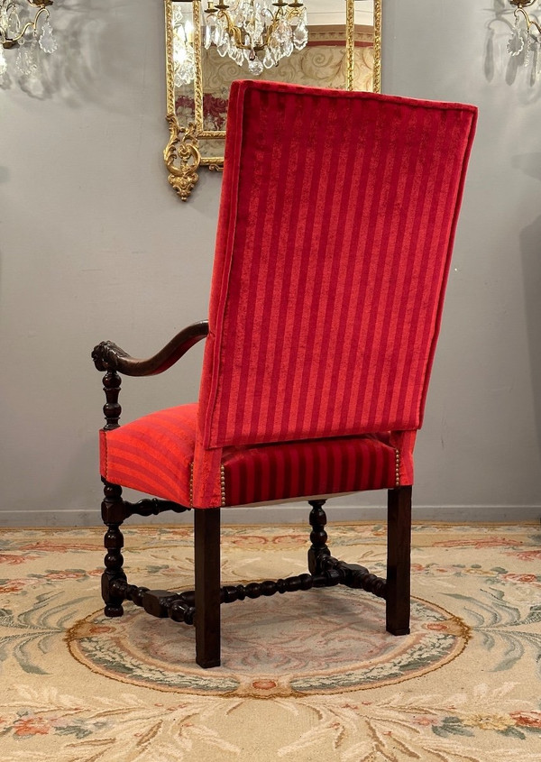 Fauteuil En Noyer d'Epoque Louis XIV XVIIème Siecle