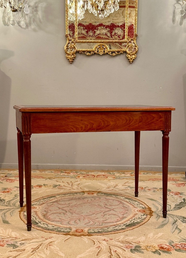 Bureau Plat En Acajou d'Epoque Louis XVI Vers 1780
