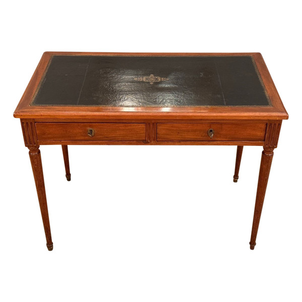 Bureau Plat En Acajou d'Epoque Louis XVI Vers 1780