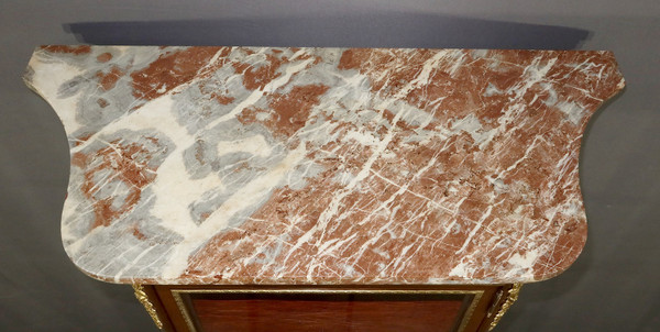 Mahogany display case, Louis XV Louis XVI Transition style - 1900