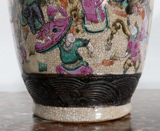  Pair of Nanjing Porcelain Vases, China - Late 19th century