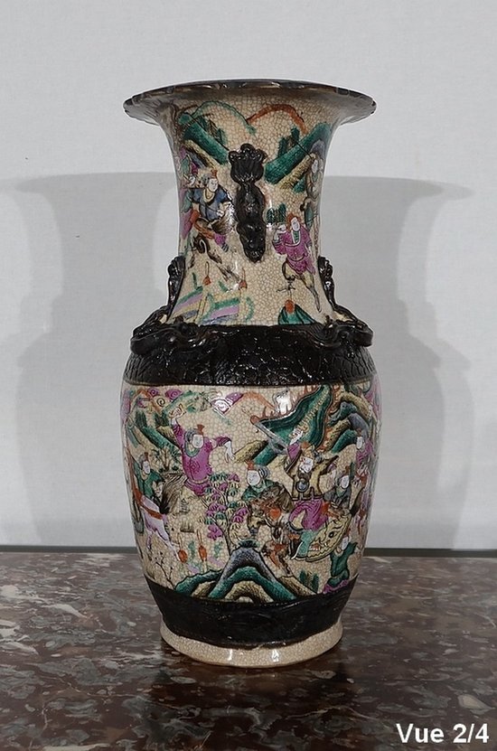  Pair of Nanjing Porcelain Vases, China - Late 19th century