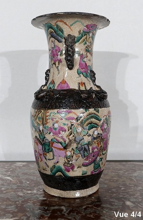  Pair of Nanjing Porcelain Vases, China - Late 19th century