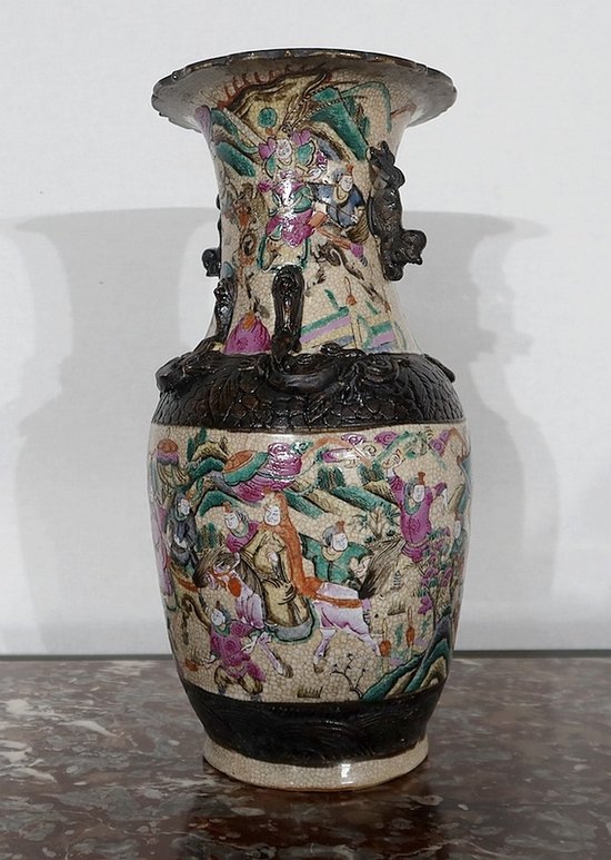  Pair of Nanjing Porcelain Vases, China - Late 19th century