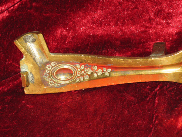 Bronze mould for silver spoon 19th century Louis XVI style medallion model
