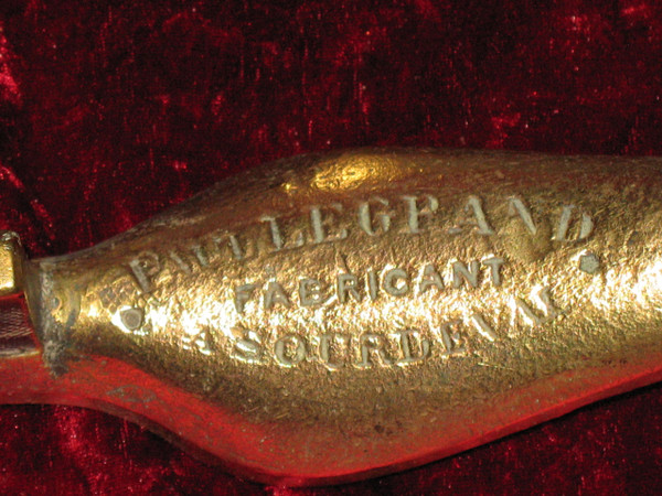 Bronze mould for silver spoon 19th century Louis XVI style medallion model