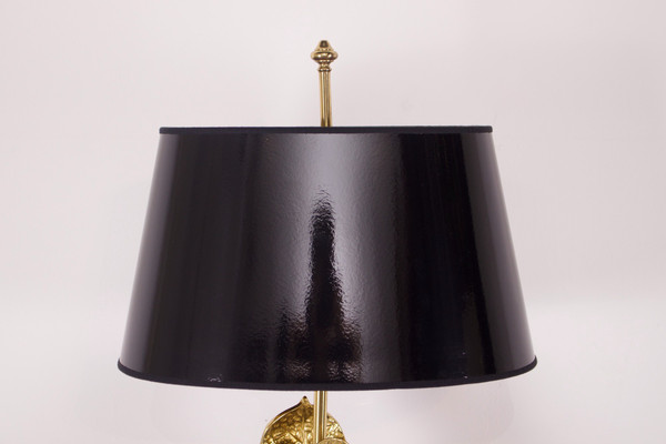 Lampe Anthurium en laiton doré