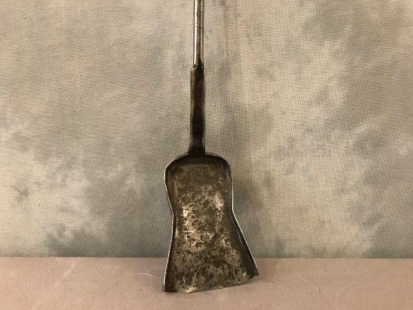 Beautiful small antique wrought iron mantelpiece from the 18th century.