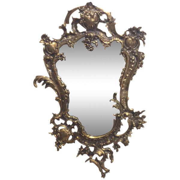 Konturenspiegel aus vergoldeter Bronze Stil Louis XV