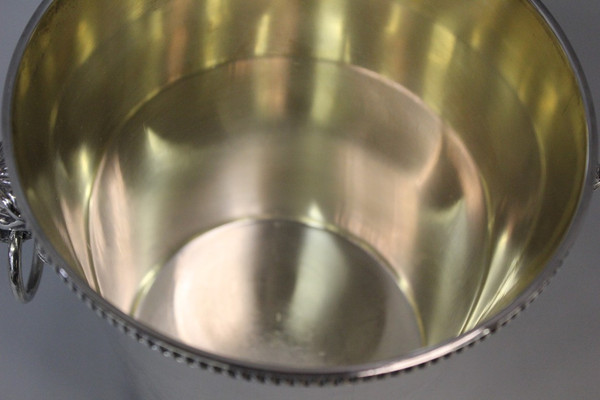Silver Plated Champagne Bucket With Lions