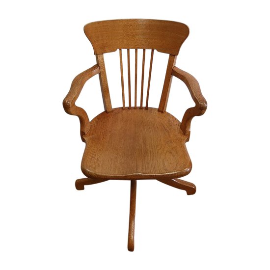 Sedia da scrivania regolabile, in rovere chiaro massiccio - 1940