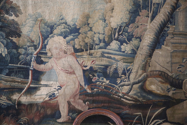 Importante tapisserie, Apollon Et Cupidon, Atelier du Faubourg St Marcel, vers 1635-1650