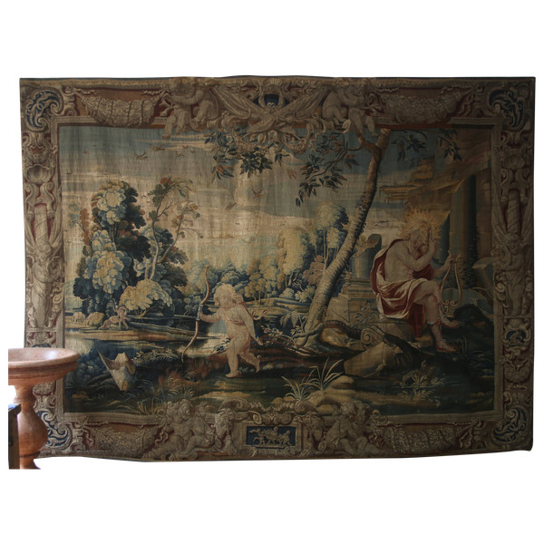 Importante tapisserie, Apollon Et Cupidon, Atelier du Faubourg St Marcel, vers 1635-1650