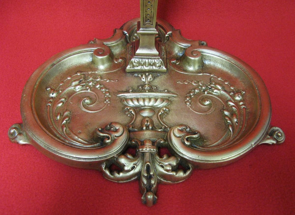 Louis XIV style bronze and metal mantelpiece from the late 19th century