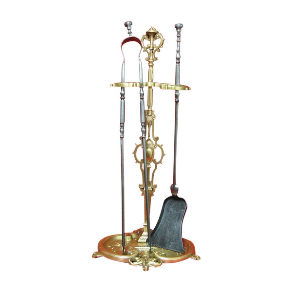 Louis XIV style bronze and metal mantelpiece from the late 19th century