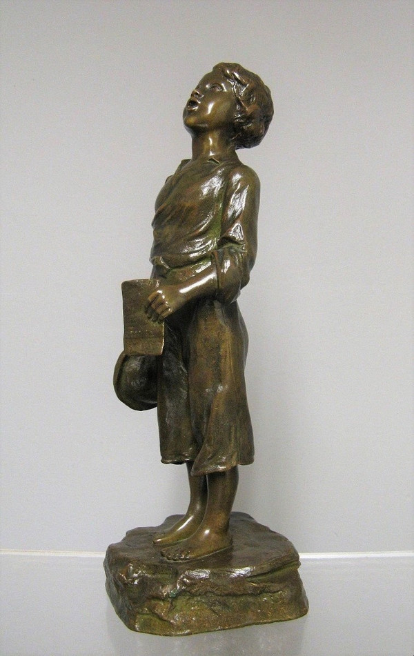 Scultura in bronzo Piccola cantante firmata da Antoine Bofill.