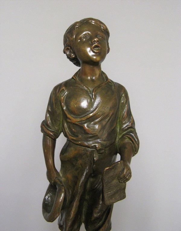 Scultura in bronzo Piccola cantante firmata da Antoine Bofill.