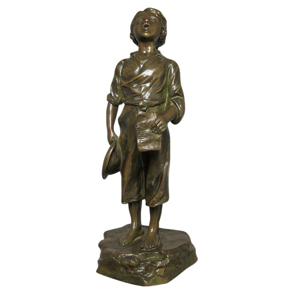 Scultura in bronzo Piccola cantante firmata da Antoine Bofill.
