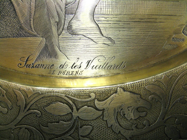 Suzanne Et Les Vieillards De Rubens Cuivre Ciselé XIXe. 