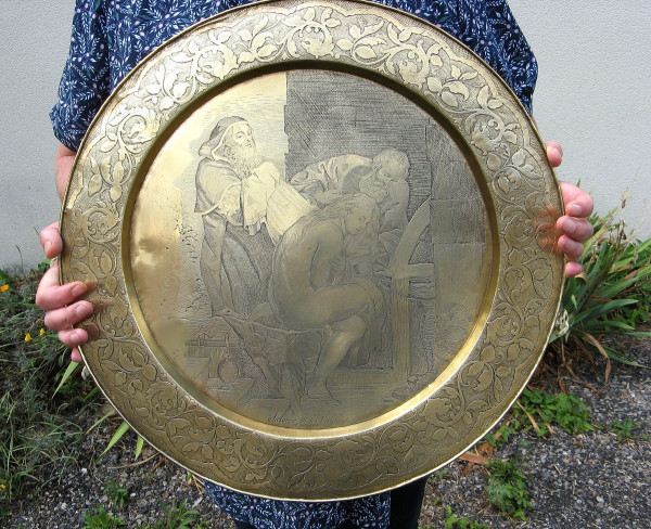 Suzanne Et Les Vieillards De Rubens Cuivre Ciselé XIXe. 