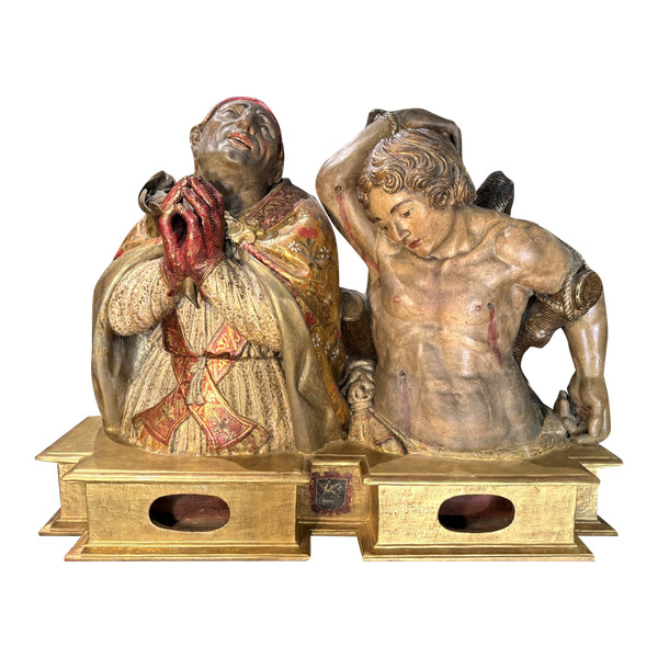 Doppio busto reliquiario - Fine del XVII secolo