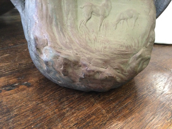 Kleine Vase aus Sandstein aus Montigny sur Loing