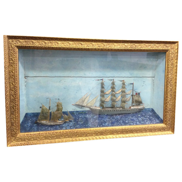 Grand diorama XIXe 