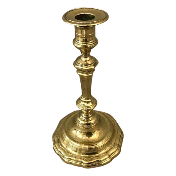 Candeliere in bronzo lucido del XIX secolo