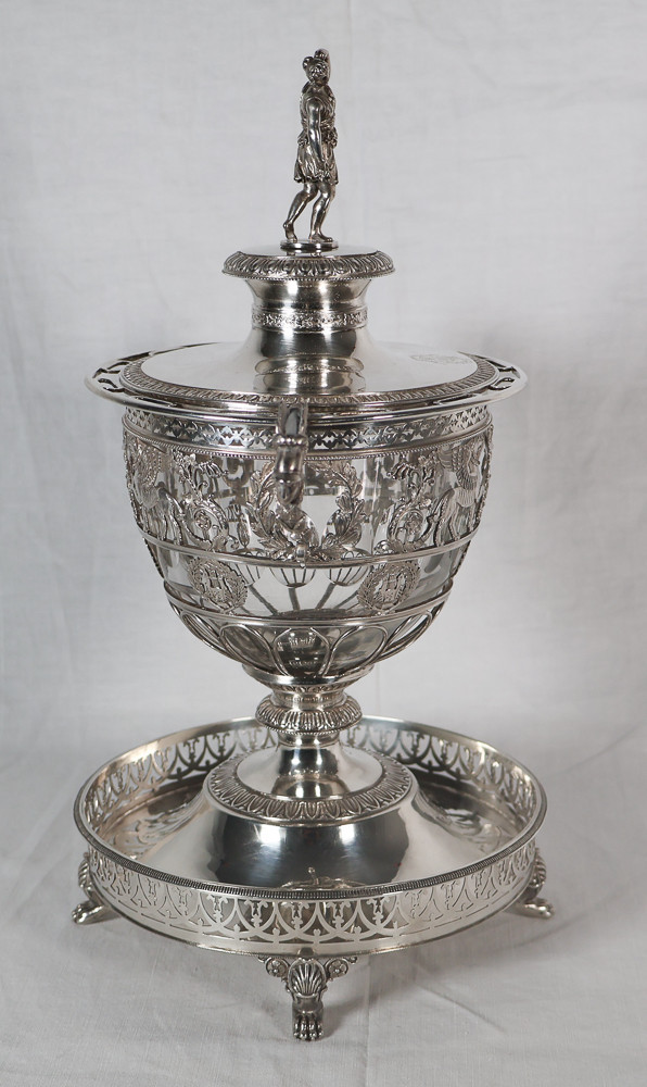  Solid silver confiturier from the Empire period