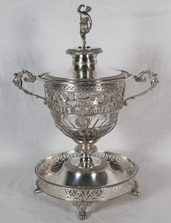  Solid silver confiturier from the Empire period