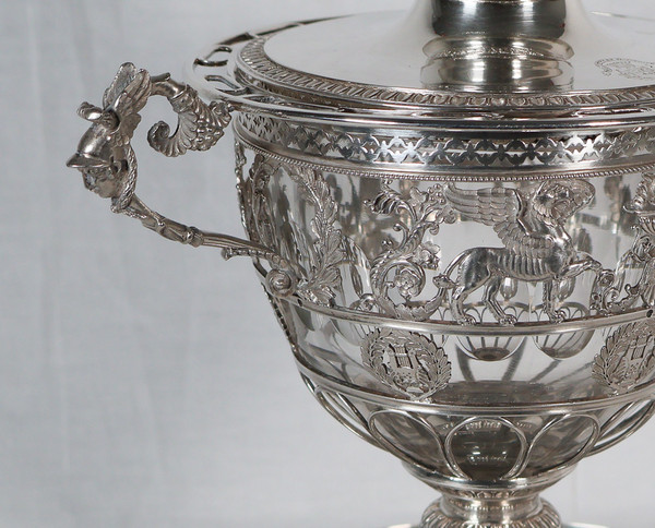  Solid silver confiturier from the Empire period