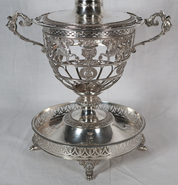  Solid silver confiturier from the Empire period