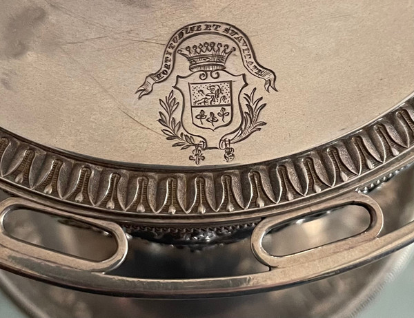  Solid silver confiturier from the Empire period