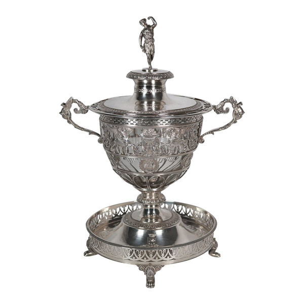  Solid silver confiturier from the Empire period