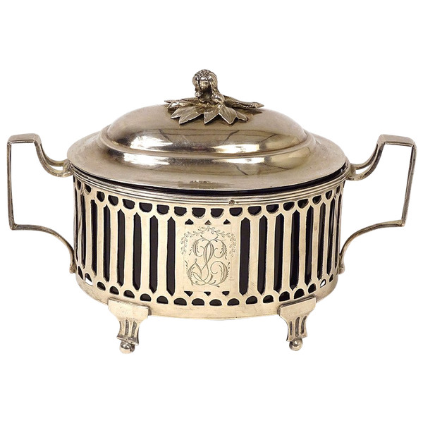 Louis XVI silver sugar bowl Fermiers Généraux Paris Leguay 18th century