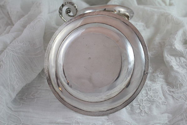 Tazza e piattino in argento massiccio, marchio 'Vieillard', grande garanzia Parigi (1819-1838)