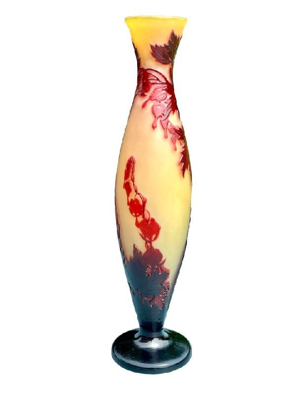 Vaso grande Emile Gallé "Cuore di Maria"