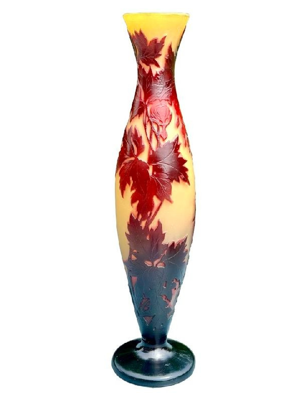 Vaso grande Emile Gallé "Cuore di Maria"