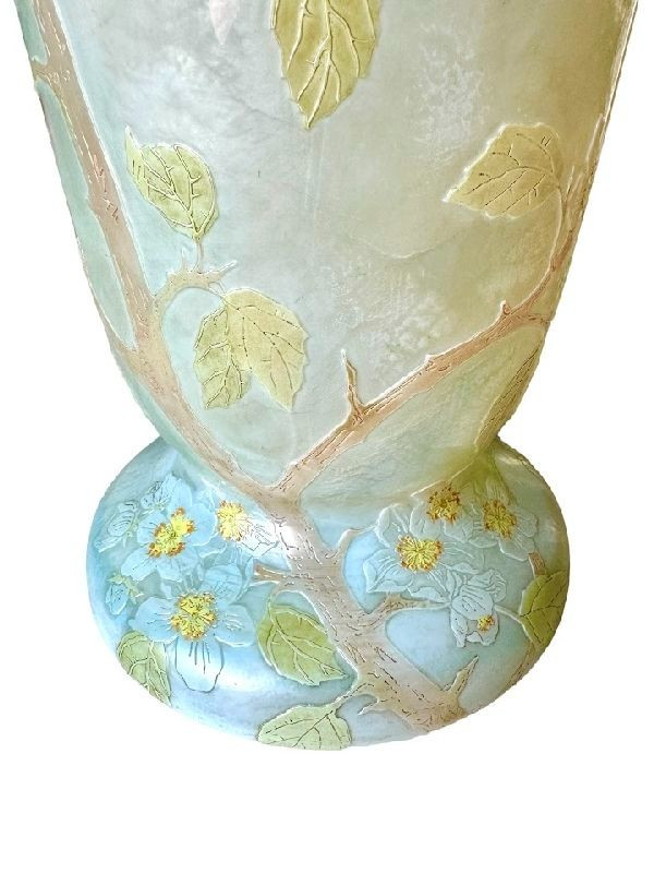 Legras Monumental Vase "Fleurs De Pommier"