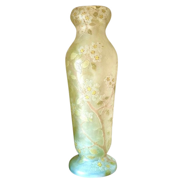 Legras Monumental Vase "Fleurs De Pommier"