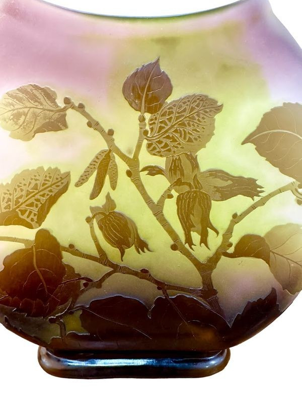 Emile Gallé Vase “Aux Noisettes”